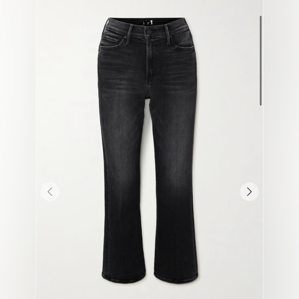 Mother The Outsider Flood Cropped Mid-Rise Bootcut Jeans